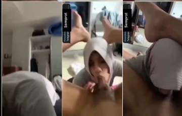 Kayla Jilbab Lagi Nyedot Batang